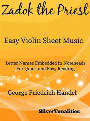 cover image of Zadok the Priest Easy Violin Sheet Music